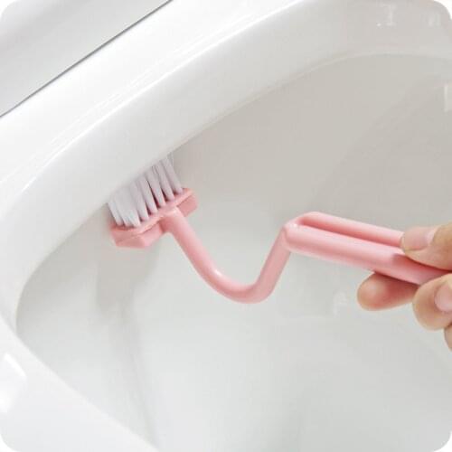 Toilet Cleaning Brush V Shape Curved Long Handle Toilet Brush Rim Easy Clean Corner Deeply Cleaning Brush Home Utensils