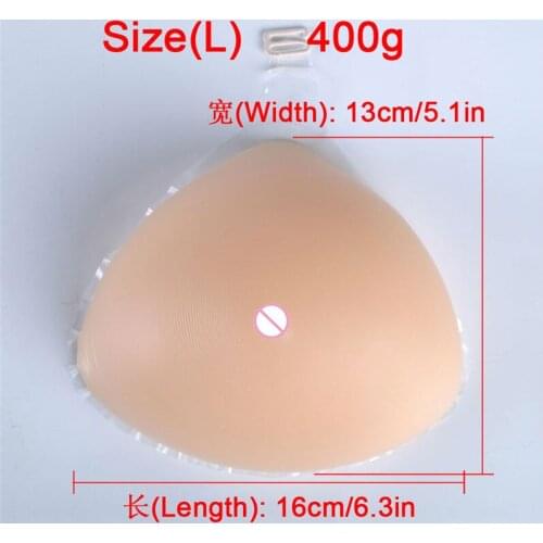 Triangle Mastectomy Silicone Breast Form C Cup 400g/pcs Portable Hook Type Artificial Boobs Silicone Breast Augmentation
