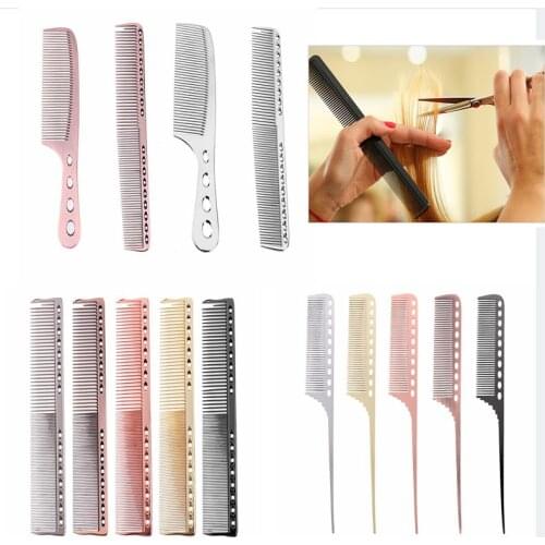 1/2pcs Metal Steel Hair Comb Pro Salon Hairdresser Hair Cutting Combs Brush Hair Styling Tools Metal Steel Comb