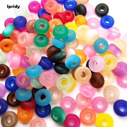 10pcs/lot 14mm Mixed Large Hole Resin Beads,No Core European Bead fit Diy Charms Bracelets