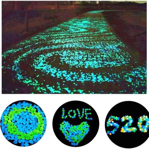 100pcs Glow In The Dark Garden Pebbles Glow Stones Rocks for Walkways Garden Path Patio Lawn Garden Yard Decor Luminous Stones