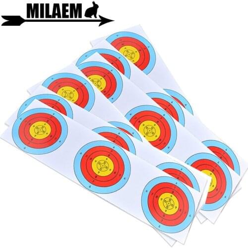 12pcs/24pcs 16x58cm Archery Targets Paper 3 Spot Shoot Paper Bow Shooting Practice Training Bow And Arrow Accessories