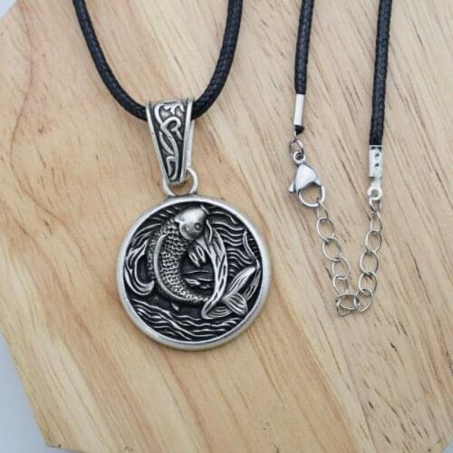 12pcs Vintage Fishing Fish Pendant Necklace For Fish Lover Jewelry Gifts