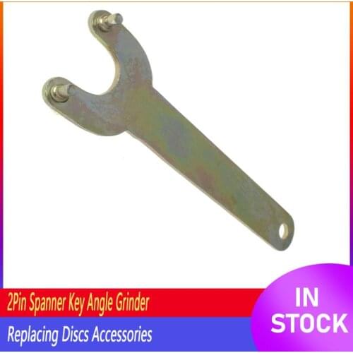 2Pin Spanner Key Angle Grinder Fit for 4-1/2" 115mm Grinders Repair Tool Flanged Wrench Grinder Hubs Replacing Discs Accessories
