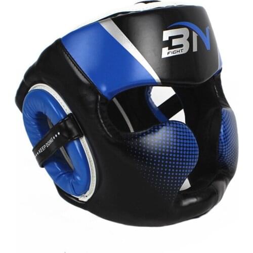 2018 Boxing Headgear Men Women Muay Thai PU Leather Training Sparring Gym Equipment Grant Safe Boxing Helmet Taekwondo Guard