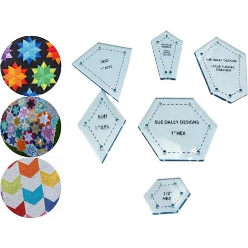 300pcs Quilter Cloth Quilting Templates Stencils Supplies Patchwork DIY Tools Acrylic Templates for Machine Hand Quilting