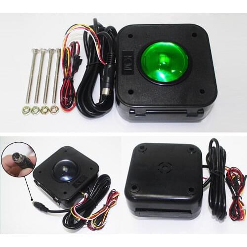 Arcade Trackball Illuminated 4.5cm Round LED Trackball Mouse PS/2 PCB Connector For Arcade