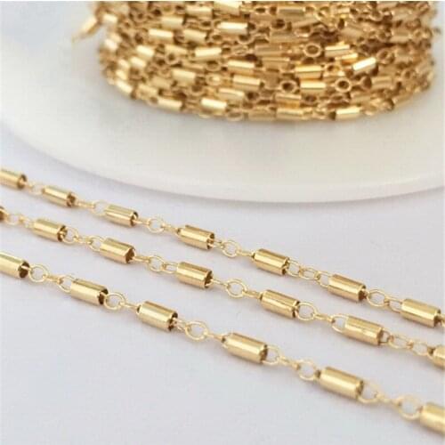 Real 14K Gold Filled Bar Chain 1.7MM Chain Necklace Gold jewelry Minimalist Gold Filled Chain DIY Jewelry