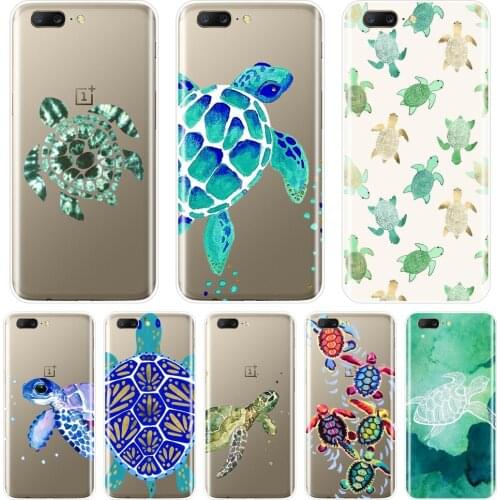 Green Blue Turtle Animal Cartoon Phone Case For One Plus 6 6T 5 5T 3 3T Silicone Soft Back Cover For OnePlus 6 6T 5 5T 3 3T Case