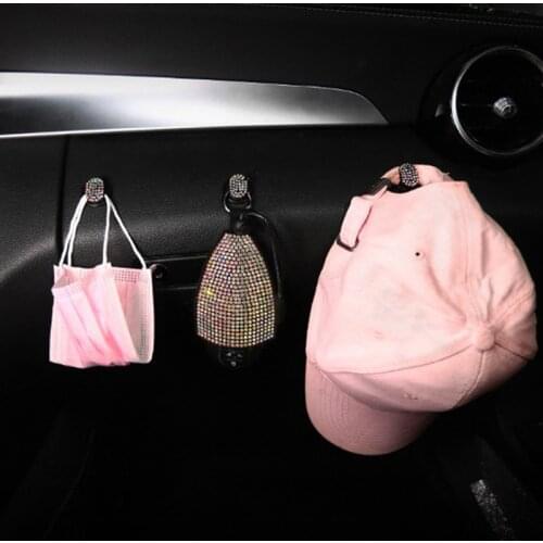 Crystal Rhinestone Car Hooks Headphone Key Organizer Car Styling Accessories car decoration accessories