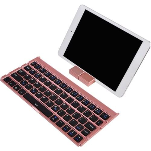 Keyboard Gamed Office BK808 Mini Portable Folding Keyboard Dual Channel Foldable Keyboard for IOS Android Windows