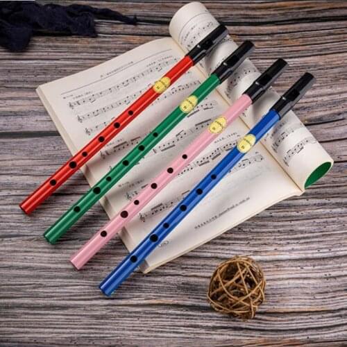 Irish Whistle Flute C/D Key Ireland Feadog Flute Brass Tin Pennywhistle Metal Dizi Feadan 6 Color Available Musical Instrument