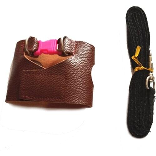 Small Pet Squirrel Harness Leash Set Ferret Hamster Gerbil Rat Hamster Leather Chest Strap Outdoor Pet Vest with Pulling Rope