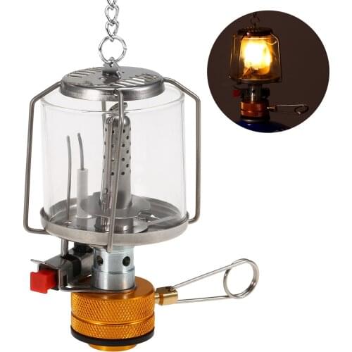 Mini Gas Lamp Outdoor Camping Lantern Tent Lamp Torch Hanging Glass Lamp Mini Camping Portable Gas Light Camping Equipment