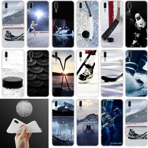 Soft Silicone Case I love ICE Hockey For Huawei P40 P30 P20 Pro P10 Plus Lite P Samrt Z 2019 E 2020