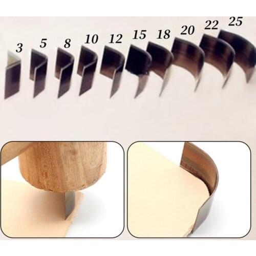 10pcs Leather Round Corner Cutter Edge Mold Set Wallet Strap Cutter Punch