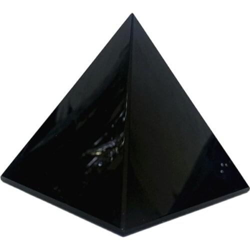 Energy concentrated obsidian crystal pyramid room decoration Natural stone chakras witchcraft Healing crystals