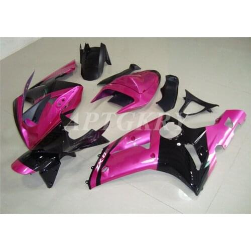 New ABS Plastic Shell Motorcycle Fairing kit Fit For Kawasaki Ninja ZX6R 636 ZX-6R 2003 2004 03 04 Bodywork Set Pink Black