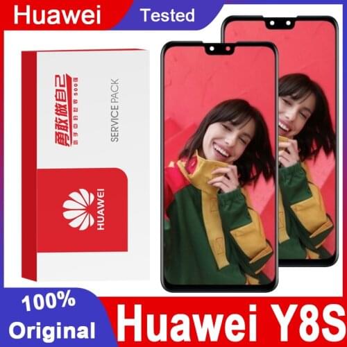Original 6.5'' Display Replacement With Frame For Huawei Y8S JKM-LX1 LCD Display Touch Screen Digitizer Assembly For Y8S Display