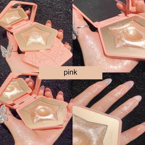 Waterproof Highlighter Palette Cosmetic High-gloss Glitter Powder Long-lasting Matte Face Blush Nose Shadow Brighten Palette