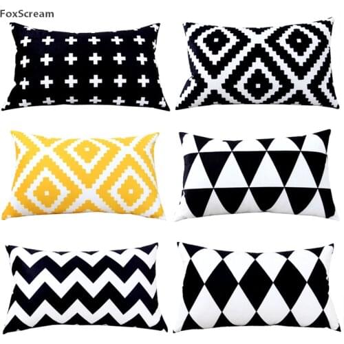 Rectangle Decorative Lumbar Pillow Covers Zigzag Throw Pillows Velvet Cushions Cover Home Decor Geometric Pillowcase For Sofa