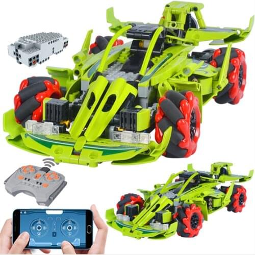 RC City Sports Racing Car Electric Building Blocks APP Programming Remote Control Vehicle Model Bricks Kids Toys Boy Gifts