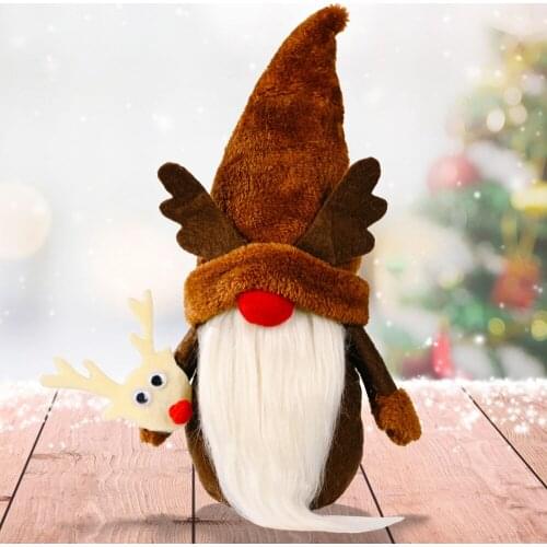 Christmas Elf Ornaments Cute Toy Figure Decor Gifts Handmade Swedish Tomte 28x8x6cm Home Party Window Decoration Faceless Dolls