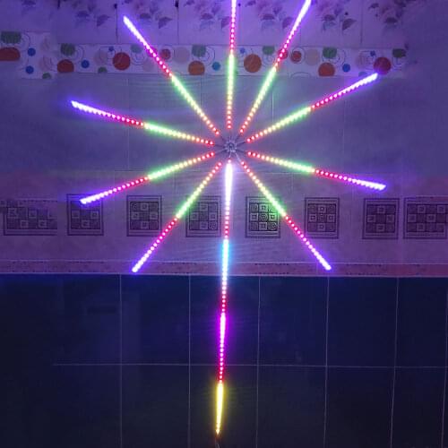 DC5V WS2812B Christmas Day Fireworks LED 5050 SMD Light with RGB Music Controller Meteor Light Wedding Decoration Light Strip