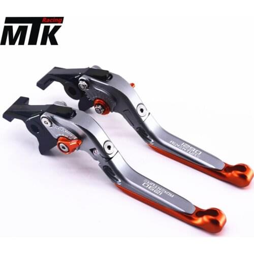Motorcycle For Super Adventure 1290 2014-2016 Folding Extendable Adjustable Brake Clutch Levers with logo