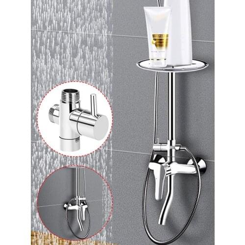 T-shaped three-way bathroom diverter valve shower wall-mounted handheld shower or thermostatic faucet replacement parts