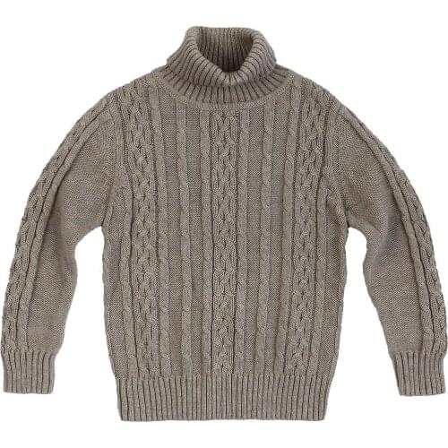 Outerwear Children Knitwear Long Sleeve Jumper Pink High Collar Sweaters Solid Autumn Winter Toddler Sweater Teenage 12Y 4C0551