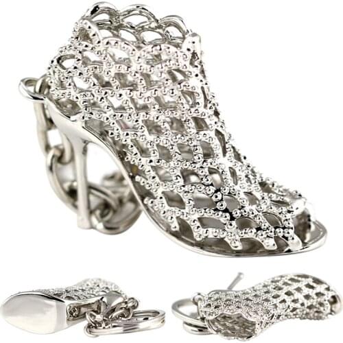 1PC Beauty Hollow Pumps High Heels Shoes Model Keychain Keyring Key Chain Ring Fob