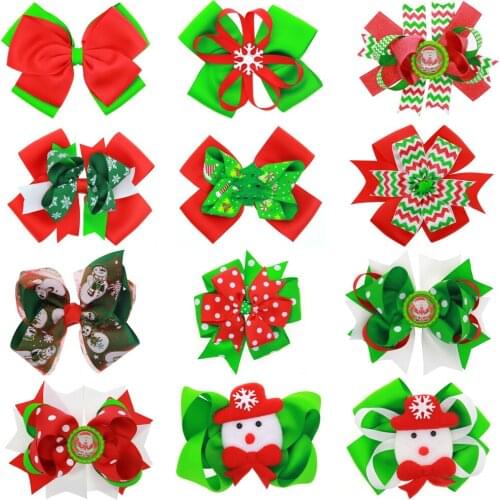 100pcs Fashion Boutique Christmas Gift Girl Hair bows Flowers Clips Hairpin Children Headband Hairband Accessories SD003