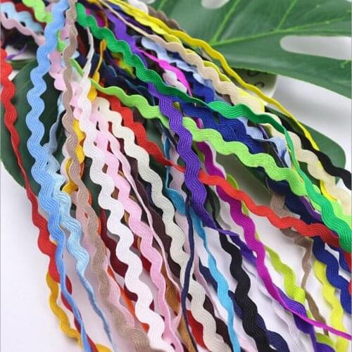 15 Yard/lot 5mm Multi Color Ric Rac Zig Zag Lac Trimming Ribbon Terylene Ribbon Wave Cord Threads For Patchwork Craft Decoration