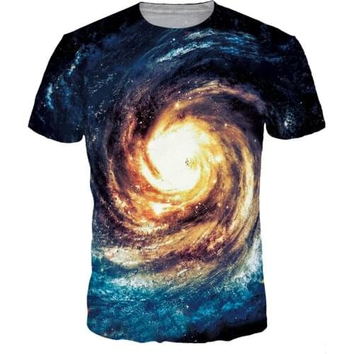 2019 Headbook Space Galaxy T-shirt Men/Women 3d T shirt Print Golden Nebula Whirlpool T-shirt Fashion Brand Tops Tees