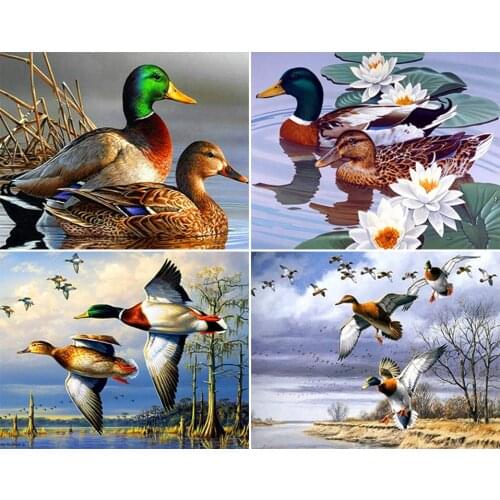5D DIY Diamond Painting Duck Animal Cross Stitch Kit Full Drill Diamond Embroidery Mosaic Handmade Art Picture Home Decoration