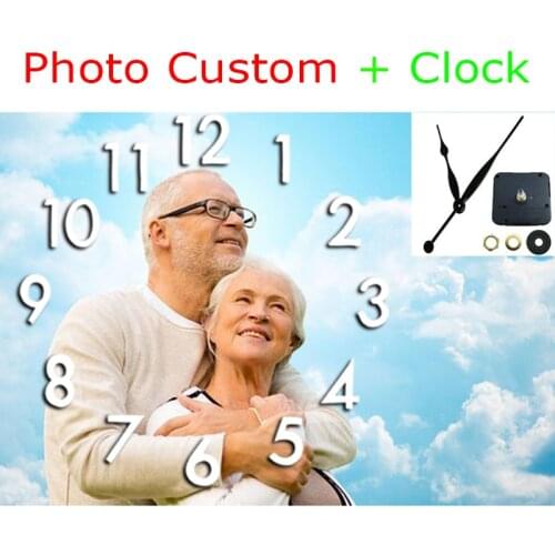 "Photo custom+clock" Diamond Painting Cross Stitch Kit Full Square/ Round 5D Picture Embroidery Private Personal Customization K