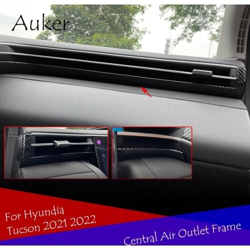Car Decorative air outlet frame central control air conditioner decorative frame Accessories For Hyundai Tucson 2021