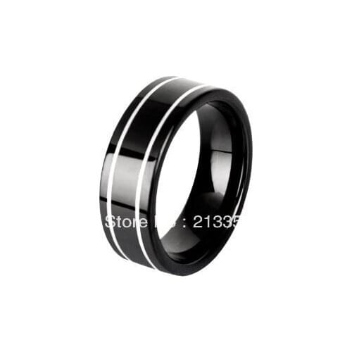 FREE SHIPPING!USA WHOLESALES CHEAP PRICE BRAZIL RUSSIA CANADA UK HOT SELLING 8MM PIPE BLACK MENS BRIDAL TUNGSTEN WEDDING RING