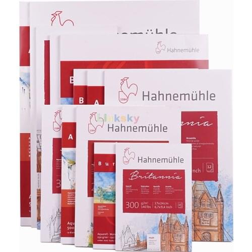 Hahnemuhle Britannia- HAHNEMUHLE Britannia Watercolour Block 300 g/m2 140lbs 12 sheets MATT,Rough ,Art supplies