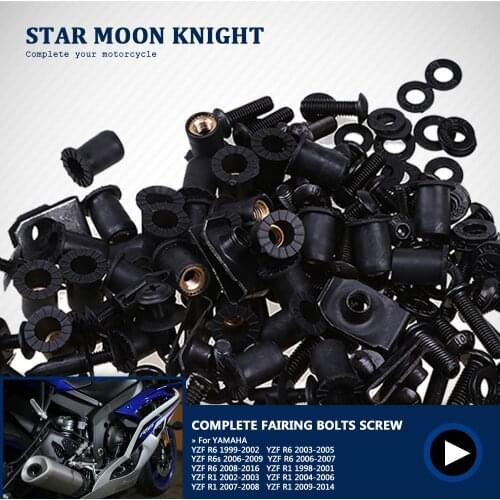 Fairing Bolt For YAMAHA YZF R6 YZF R6s YZF R1 YZFR1 YZFR6 Fairing Bolt Screw Fastener Fixation Complete Kit