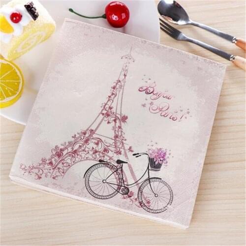 Casamento 20Pcs/Pack 2-Layer Tower Series Wedding Decoration Paper Napkins For Decoupage Birthday Party Decoration Boda Supplies