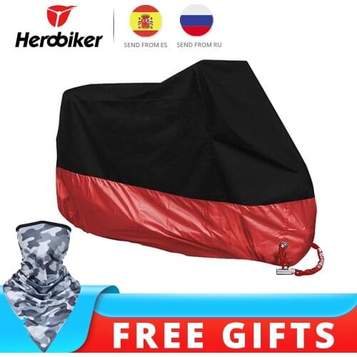 HEROBIKER Bike Cover Motorcycle Cover Waterproof Moto Dustproof UV Protection Outdoor Motobiker Scooter Rain Cover 9 Colour