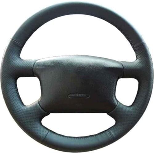 Car Steering Wheel Cover For Volkswagen Passat B5 Golf 4 Skoda Octavia Customize Steering Wrap Microfiber Leather Hand Sewing
