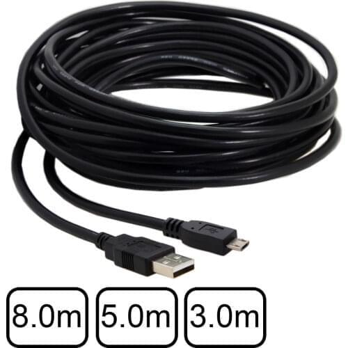 Chenyang 8m 5m 3m Micro USB 5Pin to USB 2.0 Male Data Cable for Tablet & Cell Phone & Camera & Hard Disk Drive with dual