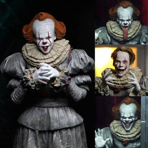 Stephen Kings It Evil Ultimate Pennywise Joker Action Figure Removable Scary Movie Anime Figurine PVC Model Toy