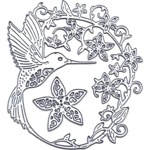 Hummingbird Garland DIY Handicrafts Cutting Dies Metal Cutting Stencils for Scrapbooking Album Stamp Paper Card Mold