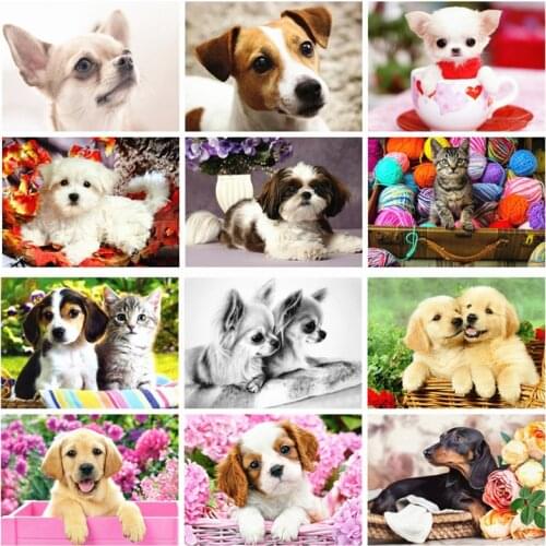 German Shepherd Dog Diamond Painting 5D Animal Full Drill Square Round Diamond Art Embroidery Cross Stitch Home Decoration