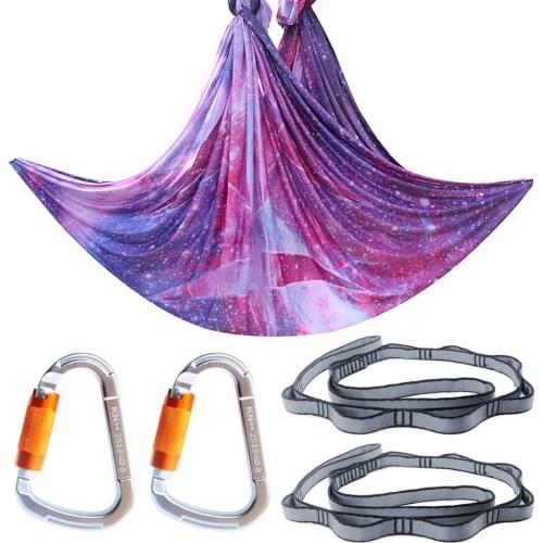 PRIOR FITNESS Anti-Grav Yoga Hammock Set 5 Meters Swing Indoor Gym Equipment Star