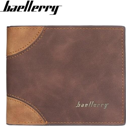 Pu Leather Short Fale PurseMultiple Card Slots Mini Man Wallet Business Casual Man Wallet Exposure Korean Style Man Purse 2020